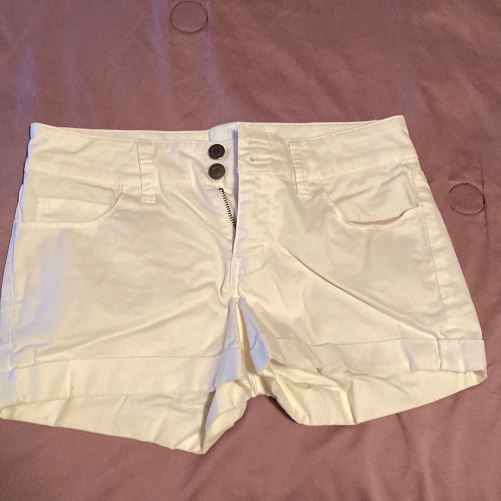 White Jean Shorts